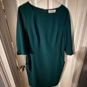 MM Lafleur Teal Long Sleeve Dress